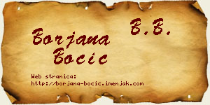 Borjana Bocić vizit kartica